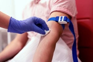 Patient Undergoing A Phlebotomy Test